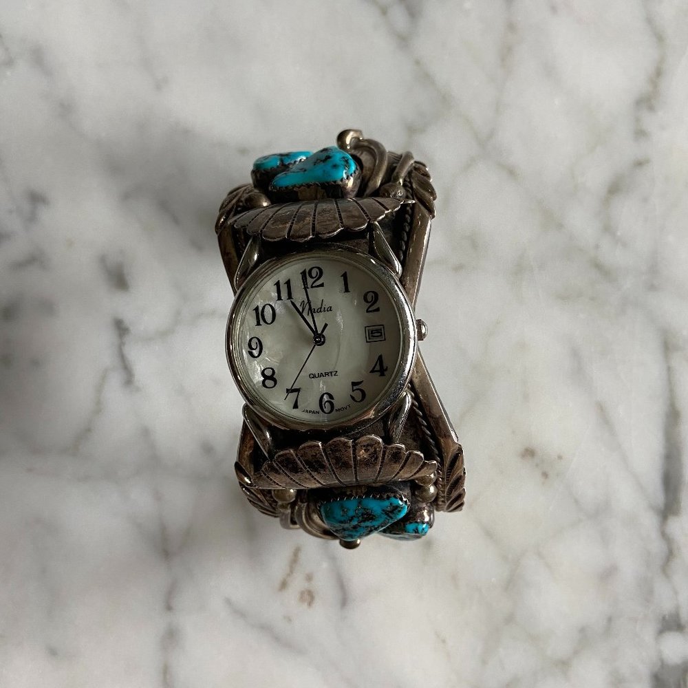 Vintage Apachito Native American Sterling Watch